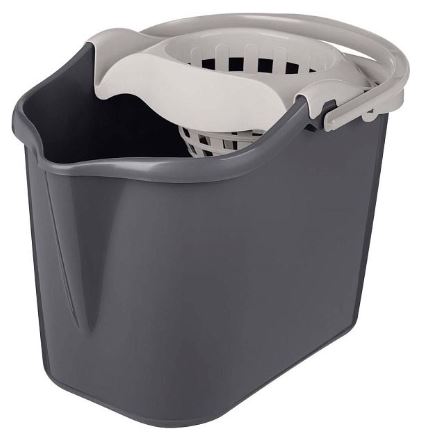 Ведро Rimo прямругольное 13л с отжимом МОП (светло-серый)